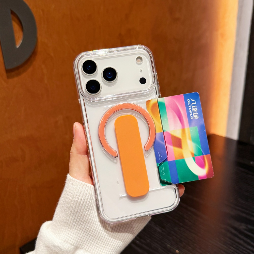 Clear Shockproof Bumper Case - Novo Suporte de Cartão Transparente para