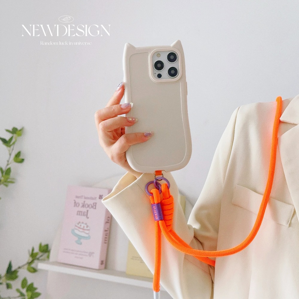 Crossbody Lanyard Neck Strap Case - Moda simples ins alça de pescoço
