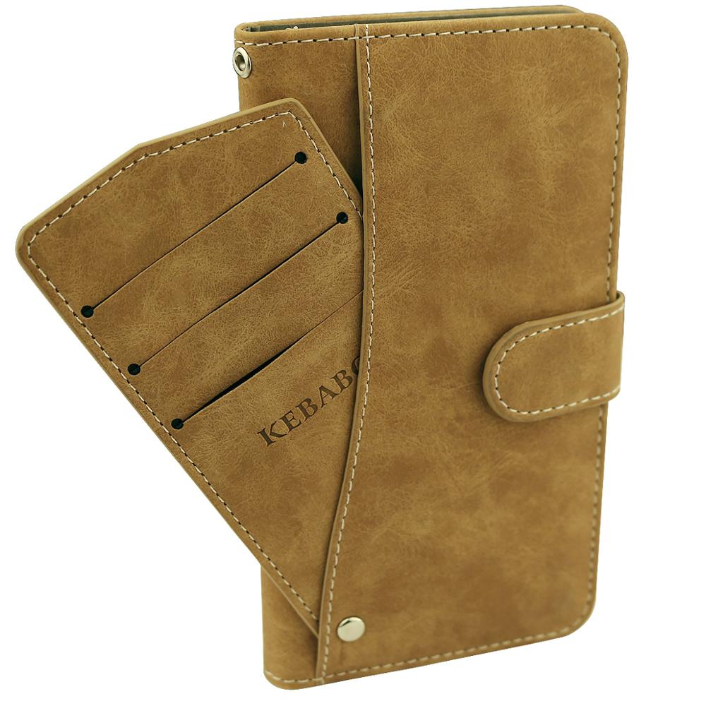 Carteira de Couro Vintage BLU  - Leather Wallet Card Holder Phone Cover avaliação e preço