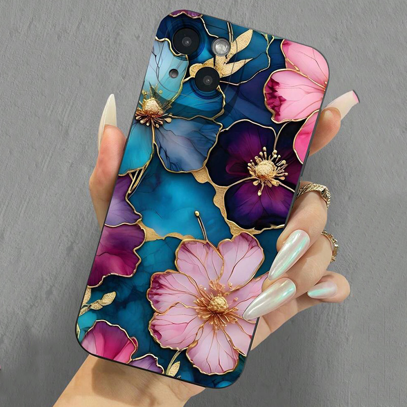 Capa de telefone tpu macia com - Vintage Floral Pattern Soft Case avaliação e preço