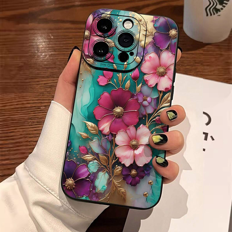 Capa de telefone tpu macia com - Vintage Floral Pattern Soft Case avaliação e preço