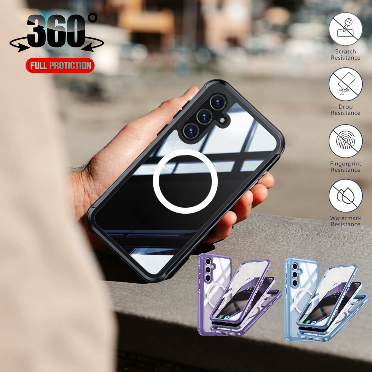 360 °   Capa Protetora Complet - Heavy Duty 360 Full Body Protective Case avaliação e preço