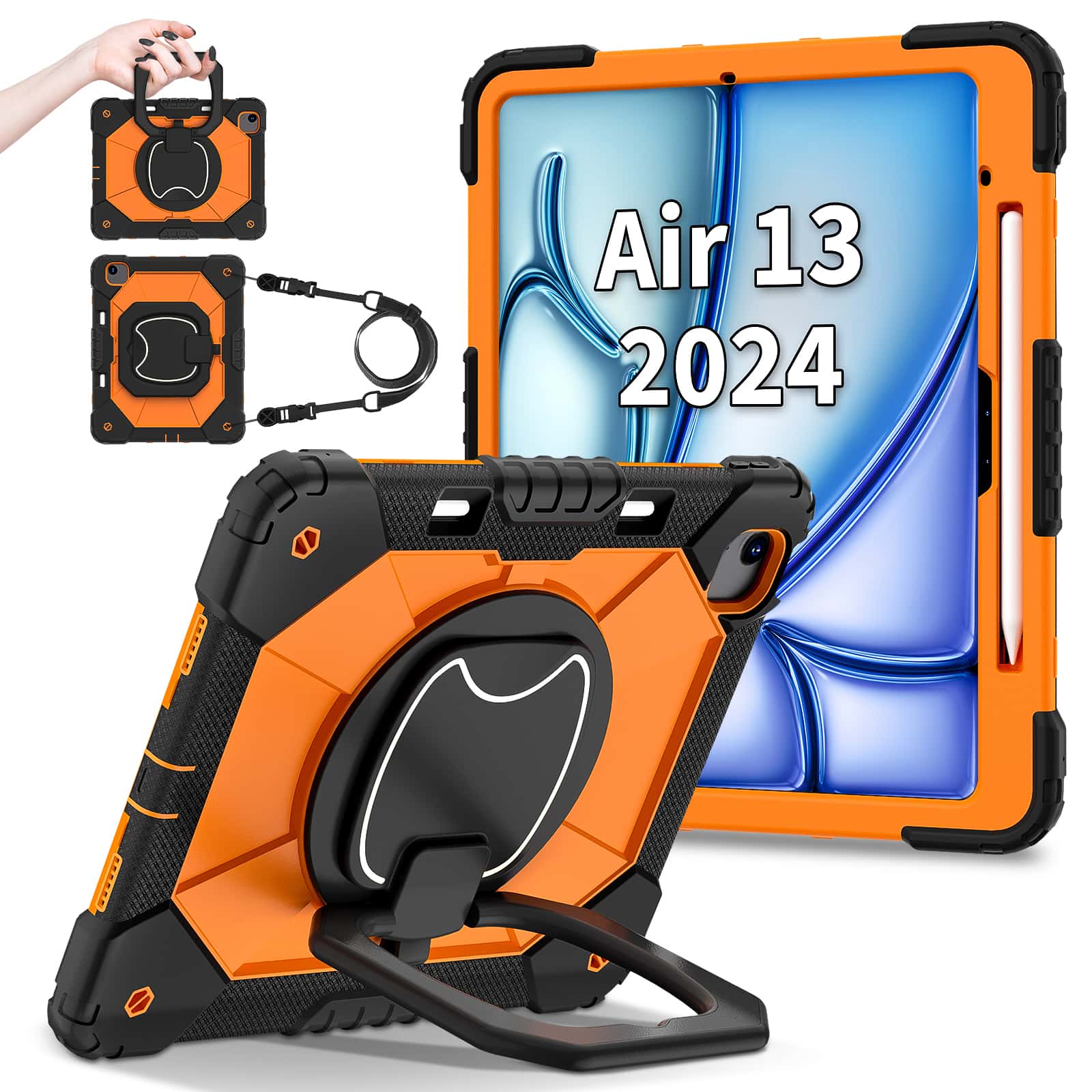 Capa para iPad Pro 13 M5 Air 1 - Heavy Duty 360 Full Body Protective Case avaliação e preço
